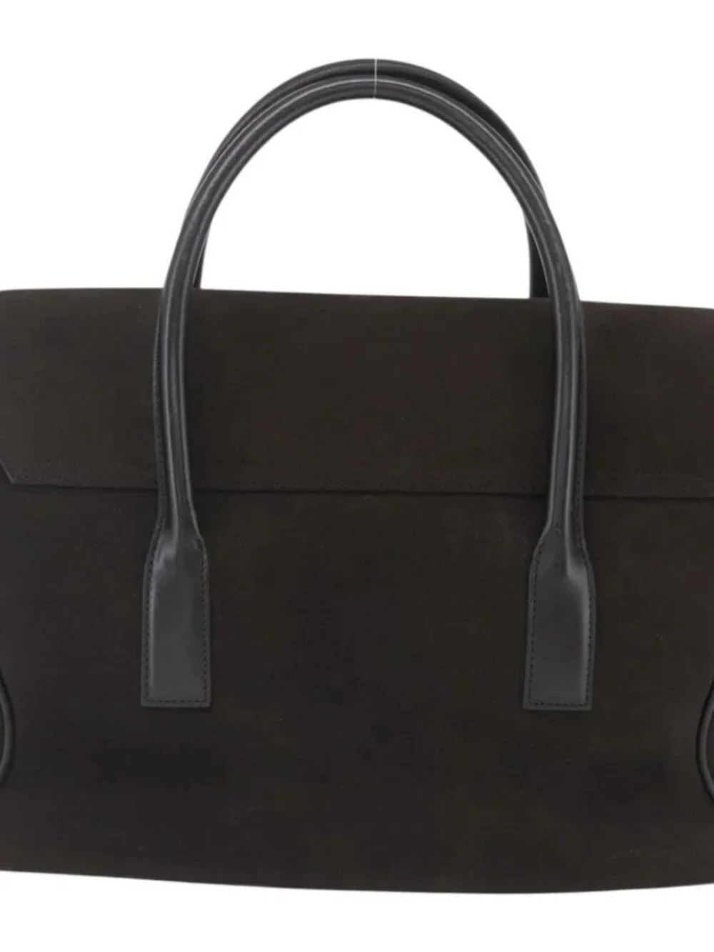 GUCCI Hand Bag Suede Brown Silver 000 0844 Auth